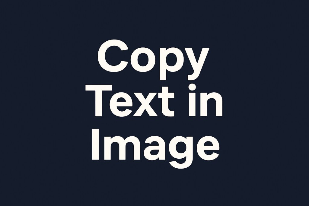 copy text in image