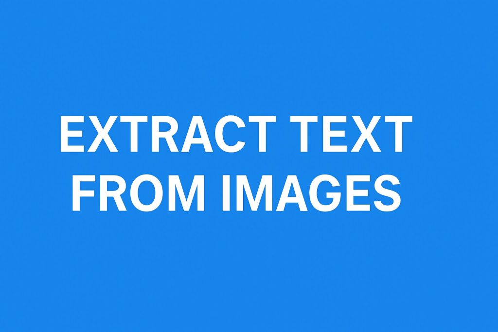 extract text from any image