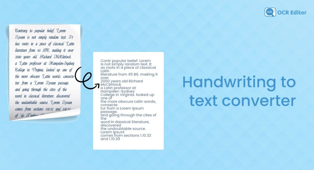 handwritten notes to text